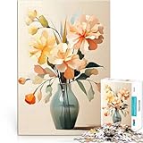  Puzzle 1000 pièces pour Adultes Nature Morte Florale Entraînez Votre Cerveau et Vos Mains pour la décoration intérieure 38x26cm