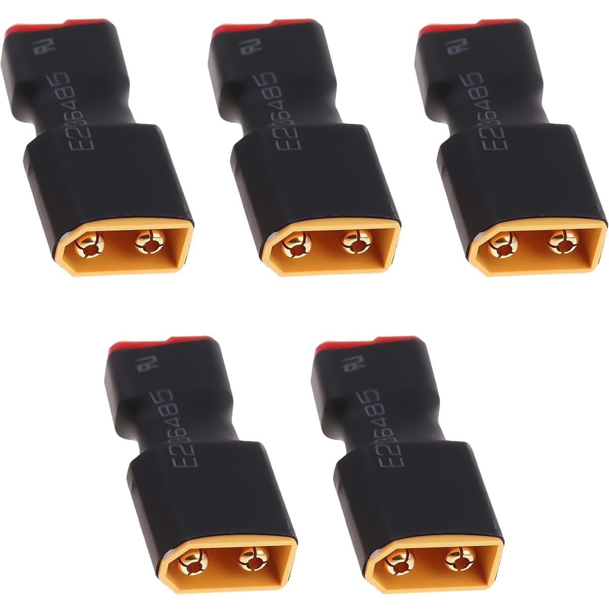 EatPitaya XT60 to T-Plug, XT60 Male to T Female Adapter, No Wire Connector for RC Car Plane Lipo Battery ESC - 5pcs