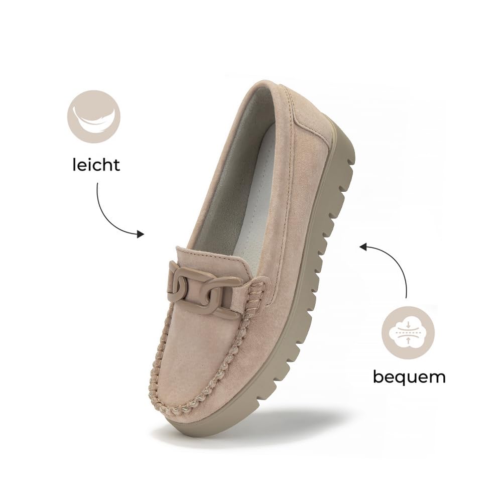 FILIPPO Plateau Loafer Damen Leder - Slipper & Mokassins für Damen
