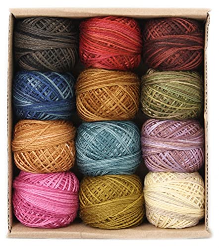 Valdani Hilo de algodón 3 hebras 30yd La fragancia de las flores 12 colores