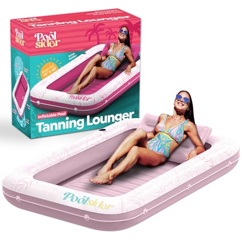 Premium Inflatable Tanning Pool Lounger | XL Inflatable Tanning Bed for Adults - 4 in 1 Multipurpose Suntan Tub | Pool Floats Adults, Inflatable Pool...