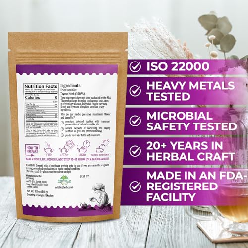 Image of 1.8 oz. Thyme Tea Thyme Leaves Tyme Herb Tea (Thymi Serpiylli Herba) - 50g Thymus Serpyllum Herb