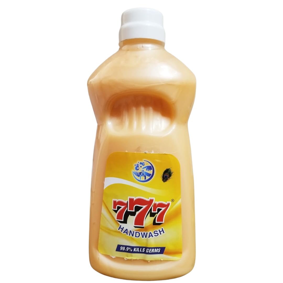 Asha 777 Orange Liquid Handwash Complete Protection for Soft Hands | Best for Hotel, Spa, Salon, Family, Gym-1 Liter | Refill Pack Liquid Handwash | Germ Defence Formula | 10x Better Germ Protection