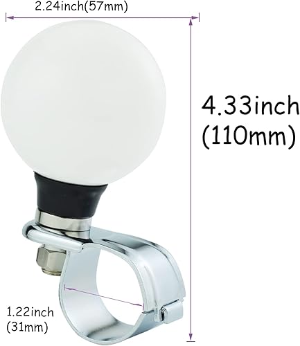 Miniatura 22 de Pomo de volante para coche, mango giratorio suicida para la mayoría de vehículos de transmisión manual (azul) Azul,Negro -,Negro 2,Dorado