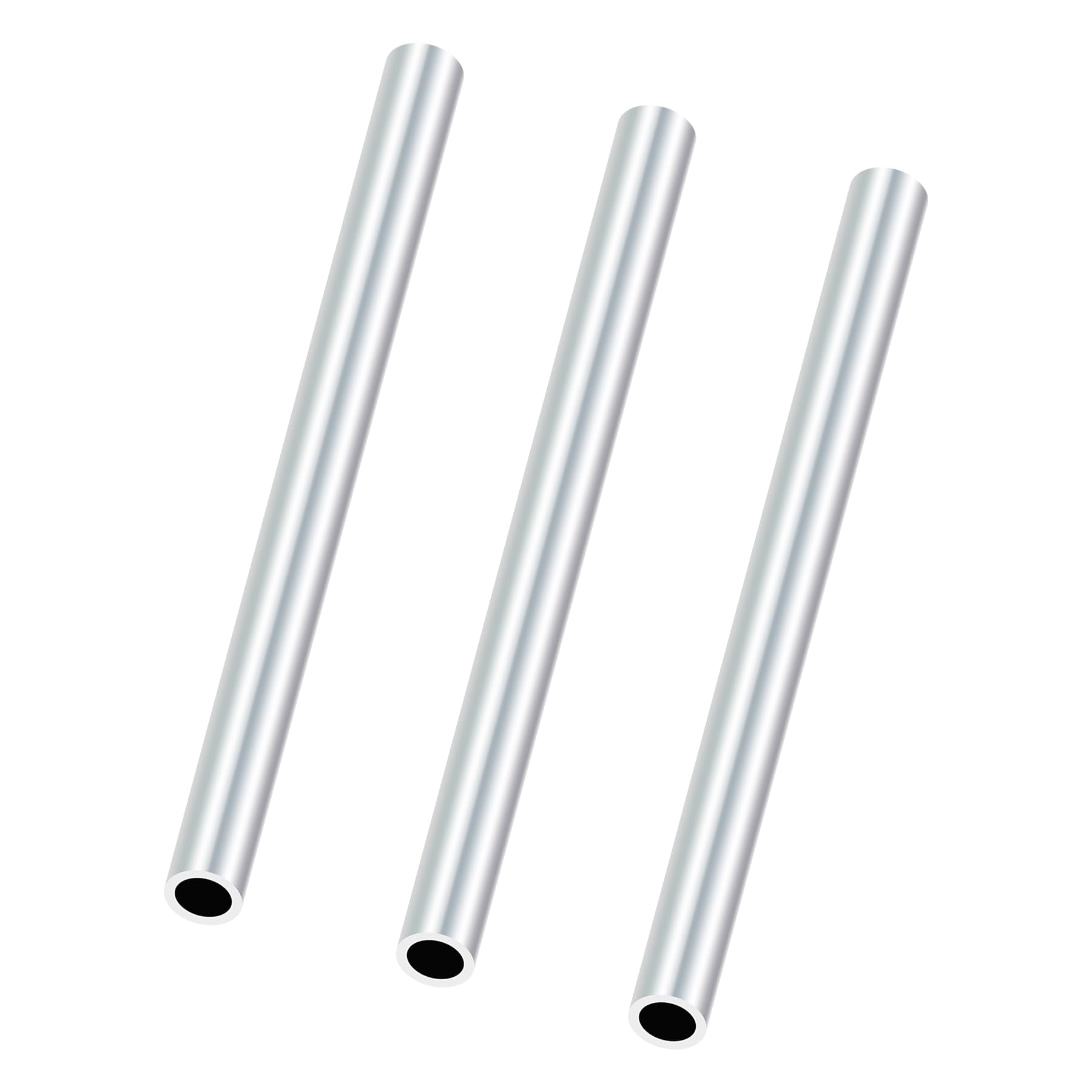 iMeistek 6063 Aluminium Tubes, 8mm OD 6mm ID 150mm Length Seamless Straight Aluminium Round Tubing Pipe for DIY Model,Industrial(3PCS)