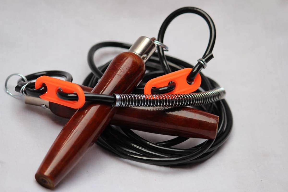 AFU Adjustable Skipping Rope With Wooden Handle for Gym Training and Workout t Unisex, Men, Women, Girls, Boys, Male, Female, Gym, Workout, Weight Loss, Gym Training Black (B094H79D8D) Amazon Price History, Amazon Price Tracker