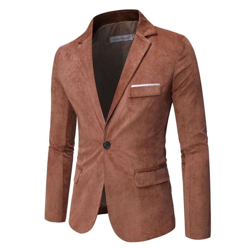 Veston homme velours côtelé confortable pour silhouette ajustée chic