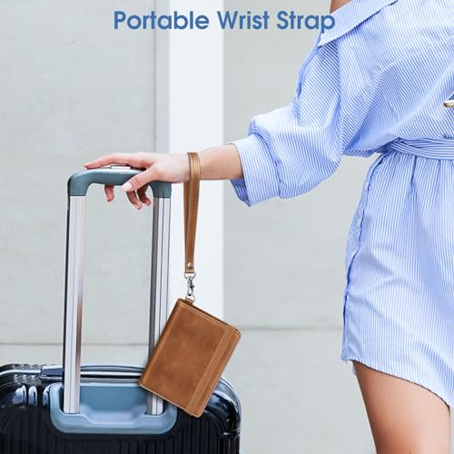 Fintie Porta-passaporte com suporte para Airtag, carteira fina de viagem com bloqueio de RFID, capa