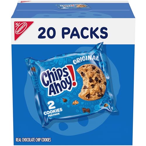 CHIPS AHOY! Original Chocolate Chip Cookies, 20 Snack Packs (2 cookies per pack)