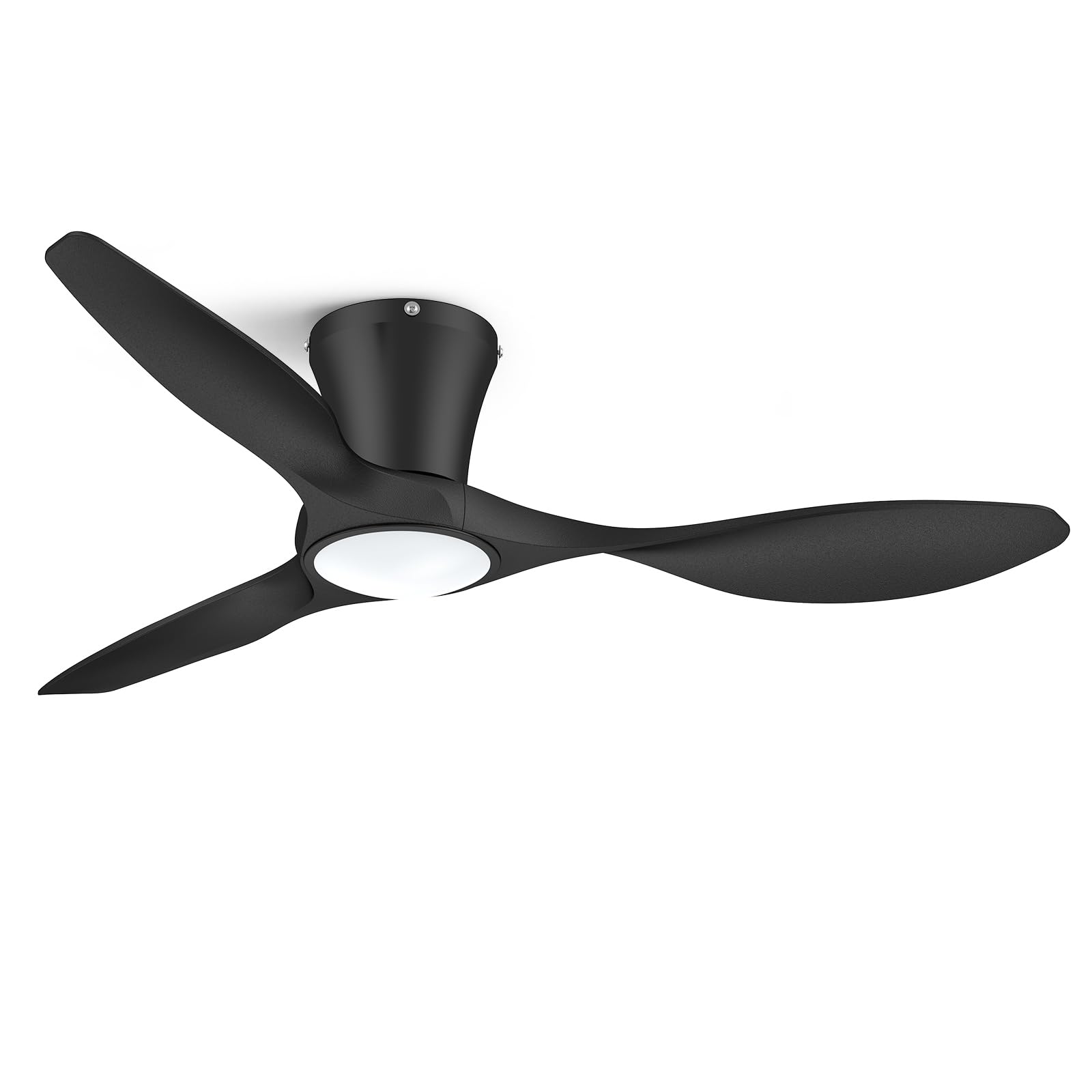 Photo 1 of ocioc 42 inch Ceiling Fans with Lights and Remote, Dimmable Ceiling Fans with Reversible Quiet DC Motor, Flush Mount, 3CCT, Black Ceiling Fan for Bedroom Living Room Indoor/Outdoor