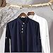 SOYKLDVK Soulona Men's Katana Japan Style Shirt, Premium Linen Japan Style Shirt (Blue, XX-Large)