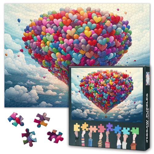 Rompecabezas de 1000 piezas premium con un diseño artístico de globos