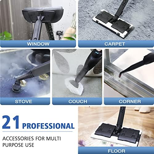 MLMLANT 2000W Multi purpose Steam Cleaner,Kills 99.9% of Bacteria Without Cleaning Chemicals,Steam Mop Steamer Cleaner with 21 Accessories 1500ML Capacity for Floors Windows and Carpet,kill bed bug