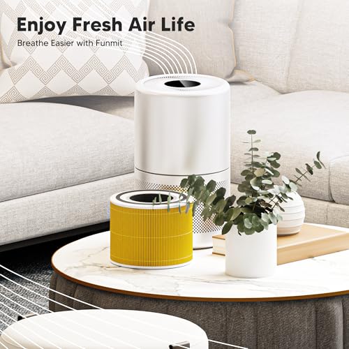 Image of Core 300 Pet Care Replacement Filter for LEVOIT Core 300 Core 300S Core 300-P Core 300S-P Air Purifier, 3-in-1 High Efficiency Activated Carbon, Compared to Part # Core 300-RF-PA, 2 Pack, Yellow