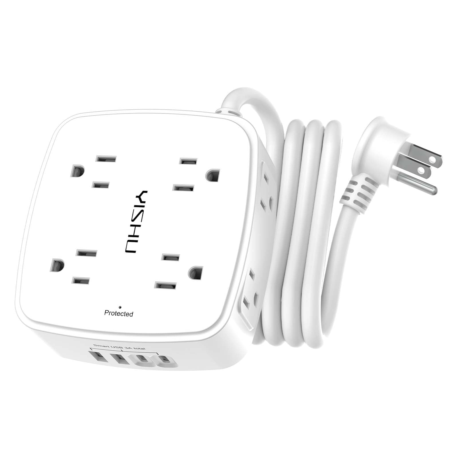 6 Ft Surge Protector Power Strip with 8 Outlets and 4 USB Ports