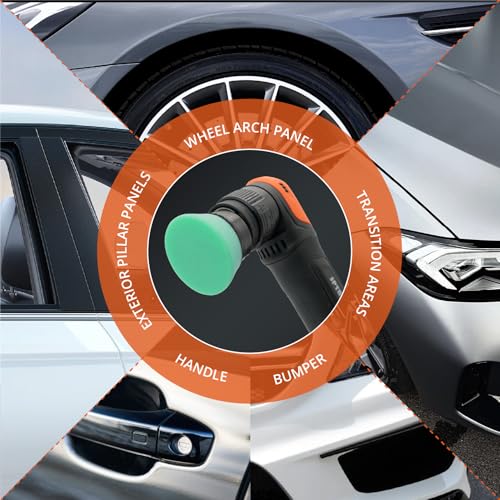 Image of SPTA Green T120 Heavy-Cut Mini Polishing Foam Pad, 5Pcs 2inch /50mm Sponge Polishing Buffing Pads, Car Foam Detail Polishing Pad Kit for Car Detail Polishing, Small Area Polishing -FPTSS2G