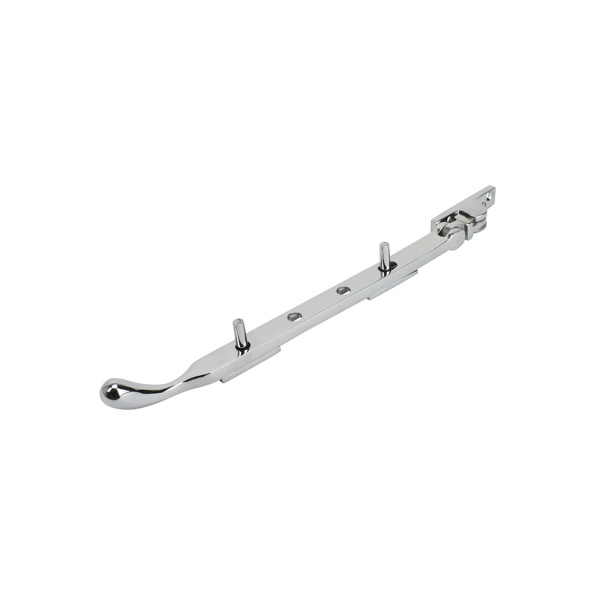 Dart Bulb End Brass Window Stay 10" (250mm) - Polished Chrome
