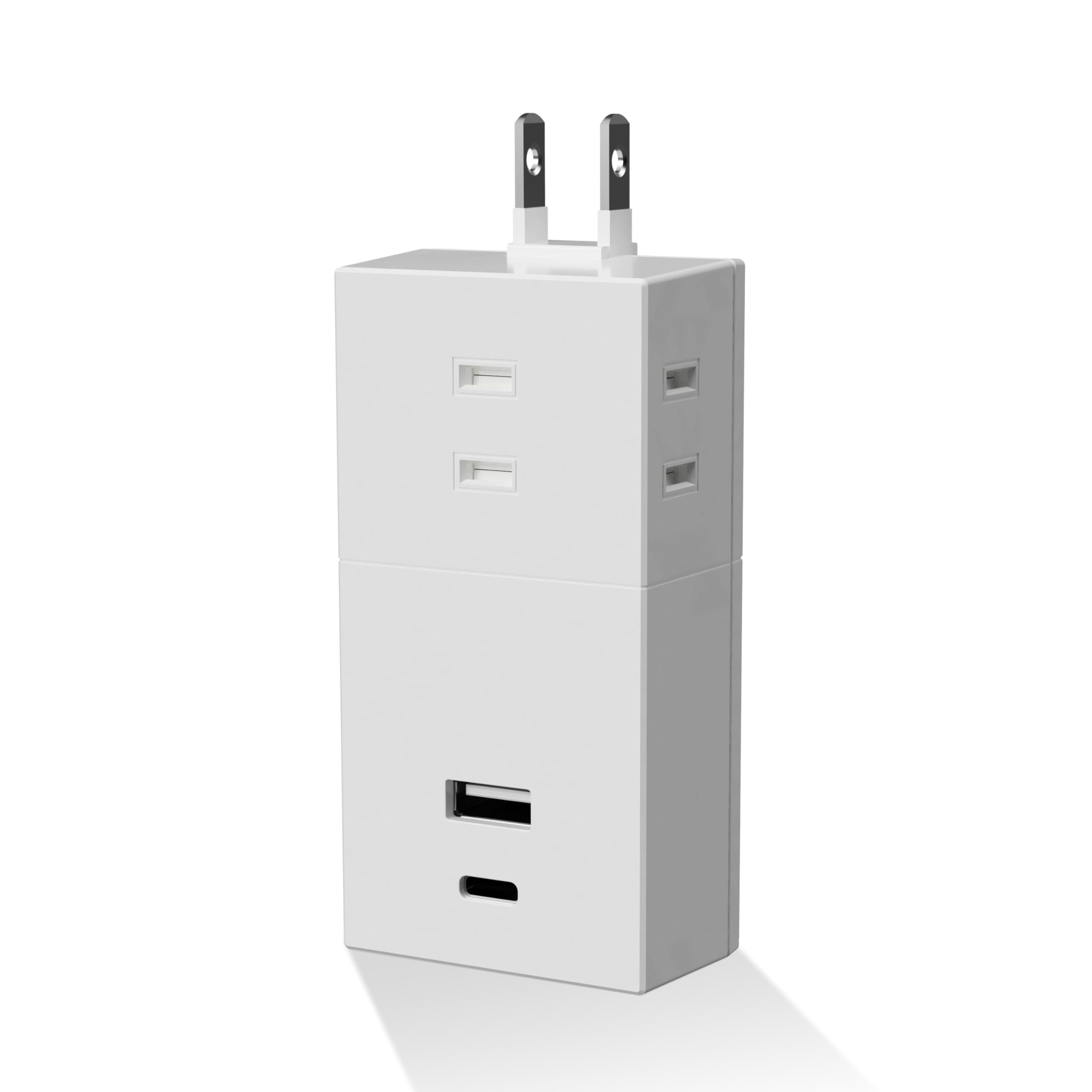 【ヒカリテラス】Type-C PD対応シャッター付 ＡＣ３個口 シャッター付 コンセント ホワイト (コンセント×３個口・USBA×１ポート・USB-C×１ポート)