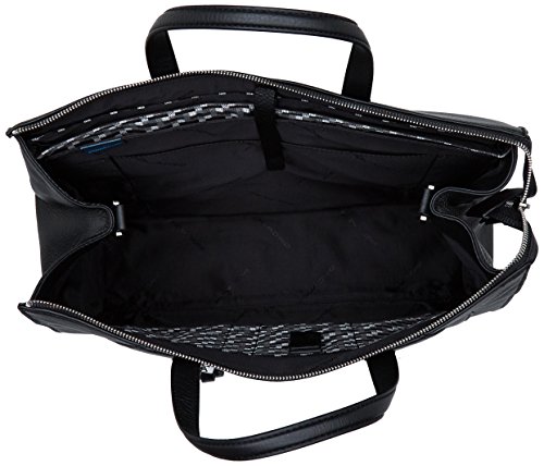 PIQUADRO Muse, Borsa a Mano Donna, Nero, 13x30x38