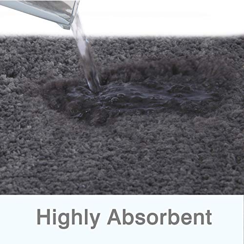 FCSDETAIL Antislip, hoogpolige badmat, machinewasbare badmat met waterabsorberende, zachte microvezels, voor badkuip… - Image 6