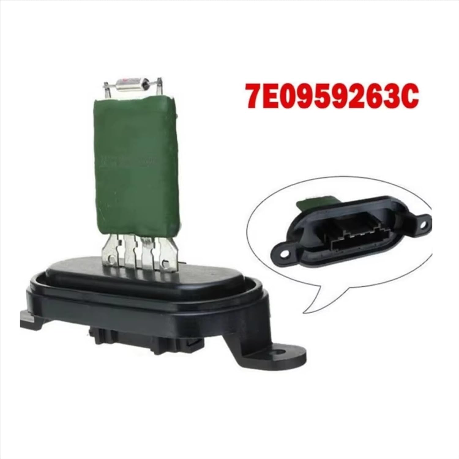Heater Blower Resistor Compatible with Touareg 2002-2010 for Amarok 2010-2011 Heater Blower Fan Motor Resistor 7E0959263C