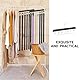 WLLHYF 1 Stück Gürtelaufhänger, Stabiler Krawattenhalter mit 14 Haken 360° Drehbarer Platzsparender Organizer für Tanktops, Schals, BHS, Taschen (Schwarz)
