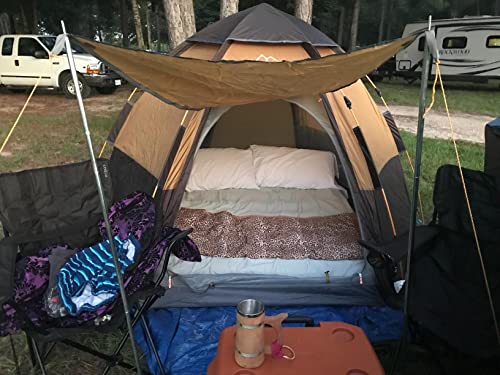 Toogh 3-4 Person Camping Tent 60 Seconds Set Up Tent Waterproof Pop Up Hexagon Outdoor Sports Tent Camping Sun Shelters, Instant Cabin Tent, Advanced Venting Design, Provide Top Rainfly(2023 Update) #TOP3