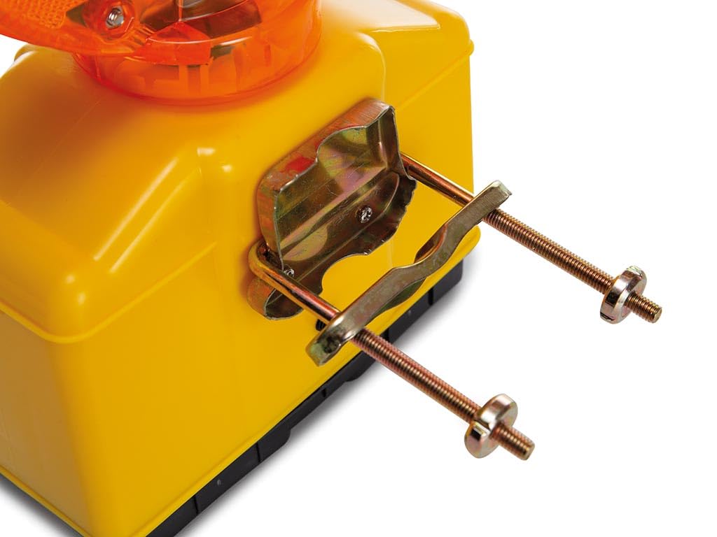 Perel Lampe de chantier LED orange, pour une grande visibilité sur le chantier ou dans les zones dangereuses