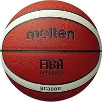 Molten BG3800 Basketball, Indoor, FIBA Approved, Composite Leather, Size 7, Suitable For Boys Age 14 & Adult, Orange/Ivory