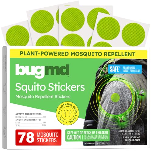 BugMD Squito Stickers - Mosquito Repellent Patches for Adults