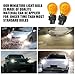 icykale 10 PCS Car 3157 Halogen Brake Light Bulb, 12V 21/5W Stable Shock-resistant Filament High Brightness Lighting Bulb, Compact Mini Quartz Glass Bulb 1:1 Replacement, Universal for Cars (Amber)
