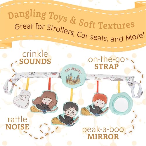 Image of Kids Preferred Harry Potter Stroller Activity Toy with Crinkle, Mirror, and Tactile Features - Fits Most Strollers
