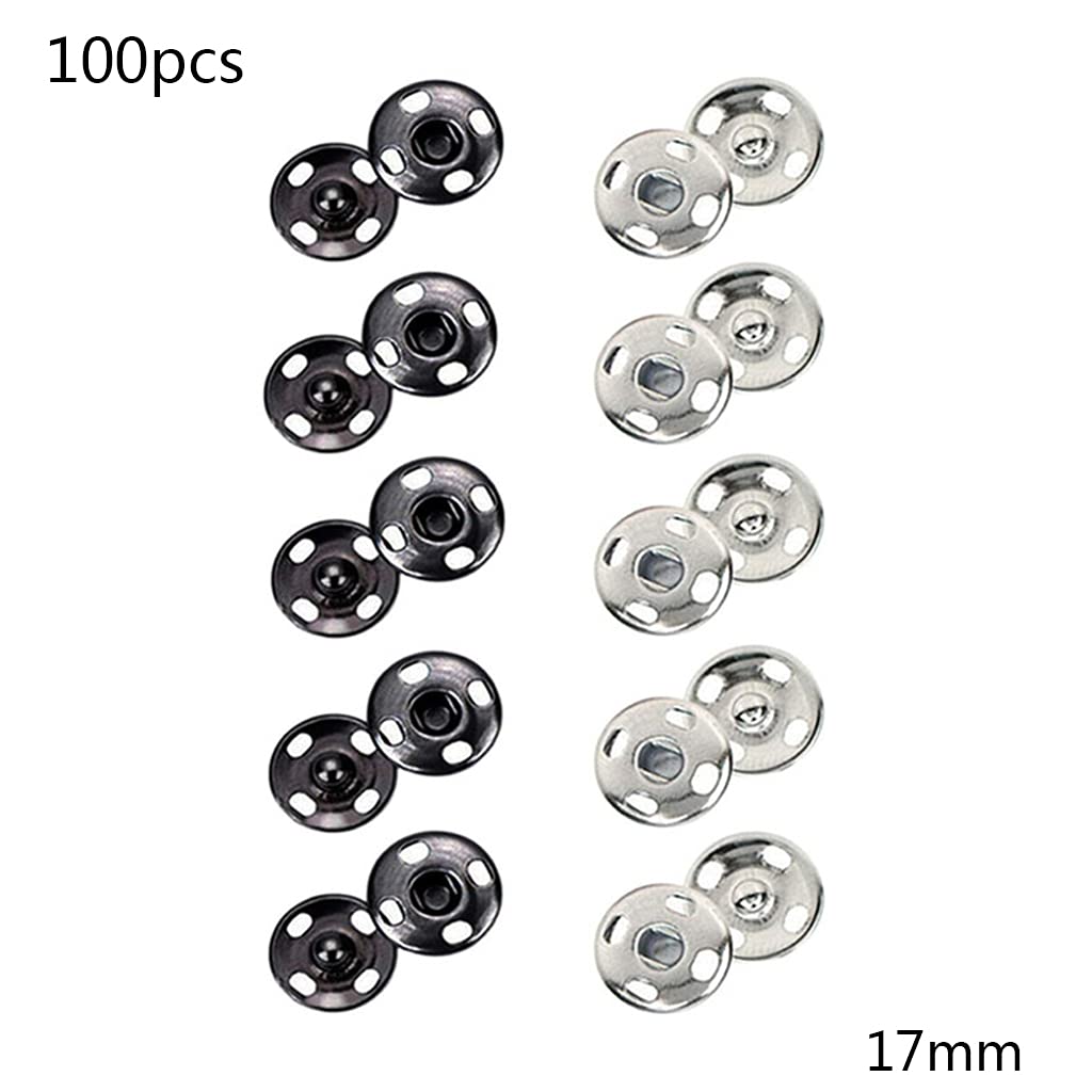 Amazon.co.jp: 100 セット縫い付けスナップボタン金属スナップ