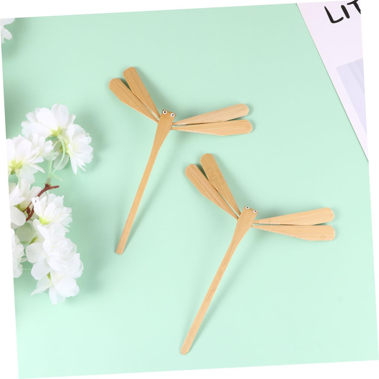 Jouet Libellule Stable en Bambou 2pcs HEMOTON, Jouet Éducatif Motricité pour Garçons et Filles