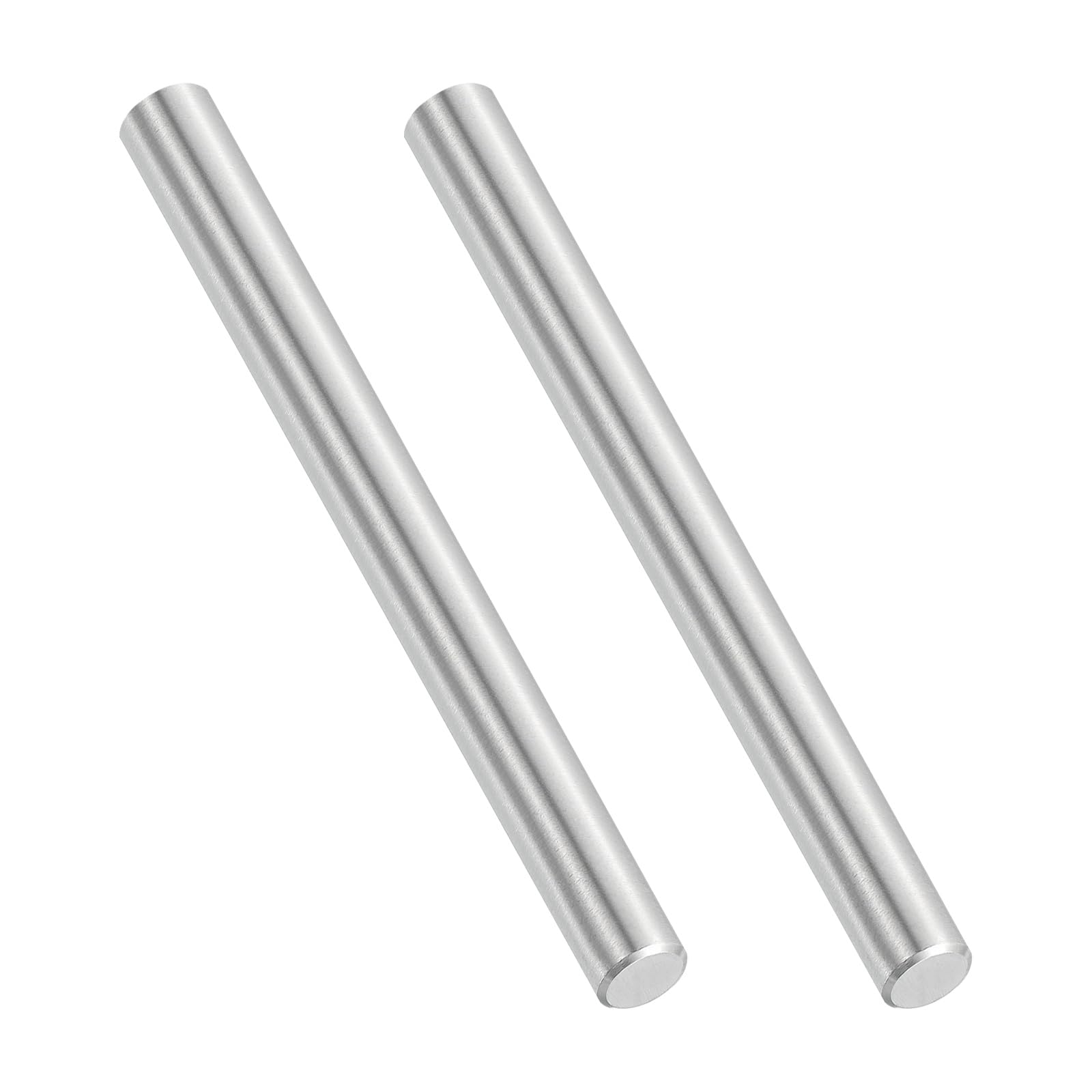 PATIKIL 2 Pcs Marine Grade 316 Stainless Steel Dowel Pins, 10mm x 100mm Round Metal Rods Linear Rail Rod Shaft Solid Bar Stock for Pegs Support Shelves DIY Craft Gear