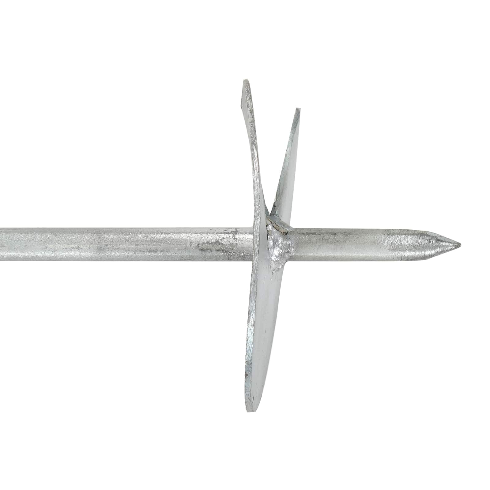 6 picchetti di ancoraggio a terra Ø 10 x 60 cm in metallo galvanizzato per fissaggio da giardino, tenda e gazebo