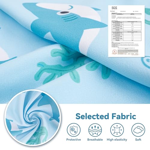 Image of cyeollo Dog Surgery Recovery Suit, Soft Surgical Body Suits for Female Male Dog, Comfy Spay Neuter Onesie for Small Medium Dogs, E-Collar & Cone Alternative, Anti-Licking Wound Pet Clothes, Shark L