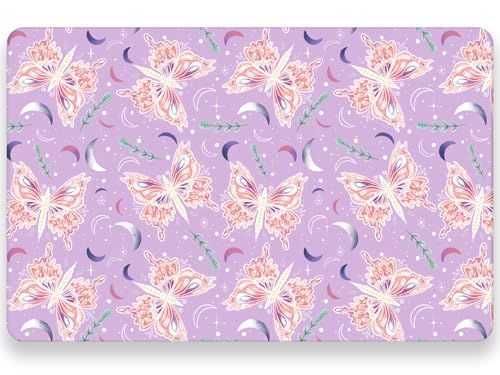 WRAPAHOLIC 50 Sheets Purple Butterfly Paper Place Mats - 11 x 17 Inch Disposable Placemat Spring Summer Decorative Paper Table Mats for Dinner Table Setting Wedding Party Supplies