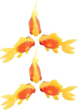 GANPUB 6Pcs Artificial Aquarium Fish Decorations, Moving Plastic Fish Tank Ornaments, Aquarium Decor