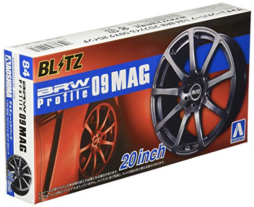 Aoshima 55182 Tuned Parts 84 1/24 BRW PROFILE 09 MAG 20inch Tire & Wheel Set