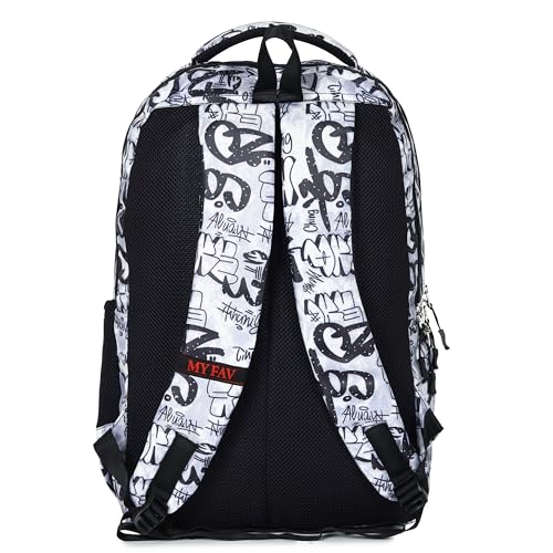 Image of MY FAV 16 inch Anime Design Printed Backpack | Durable Polyester 30 Liter Anime Print Bag | Perfect for School, College, Office, Travel | Multiuse Laptop Backpack | Long Lasting Print, Pack of 1
