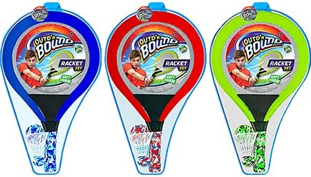 Miniatura 3 de Juego de bádminton con 2 raquetas, pelota de playa y Birdie - Colores surtidos - Raqueta de tenis ligera Juegos al aire libre Juego de juguetes de
