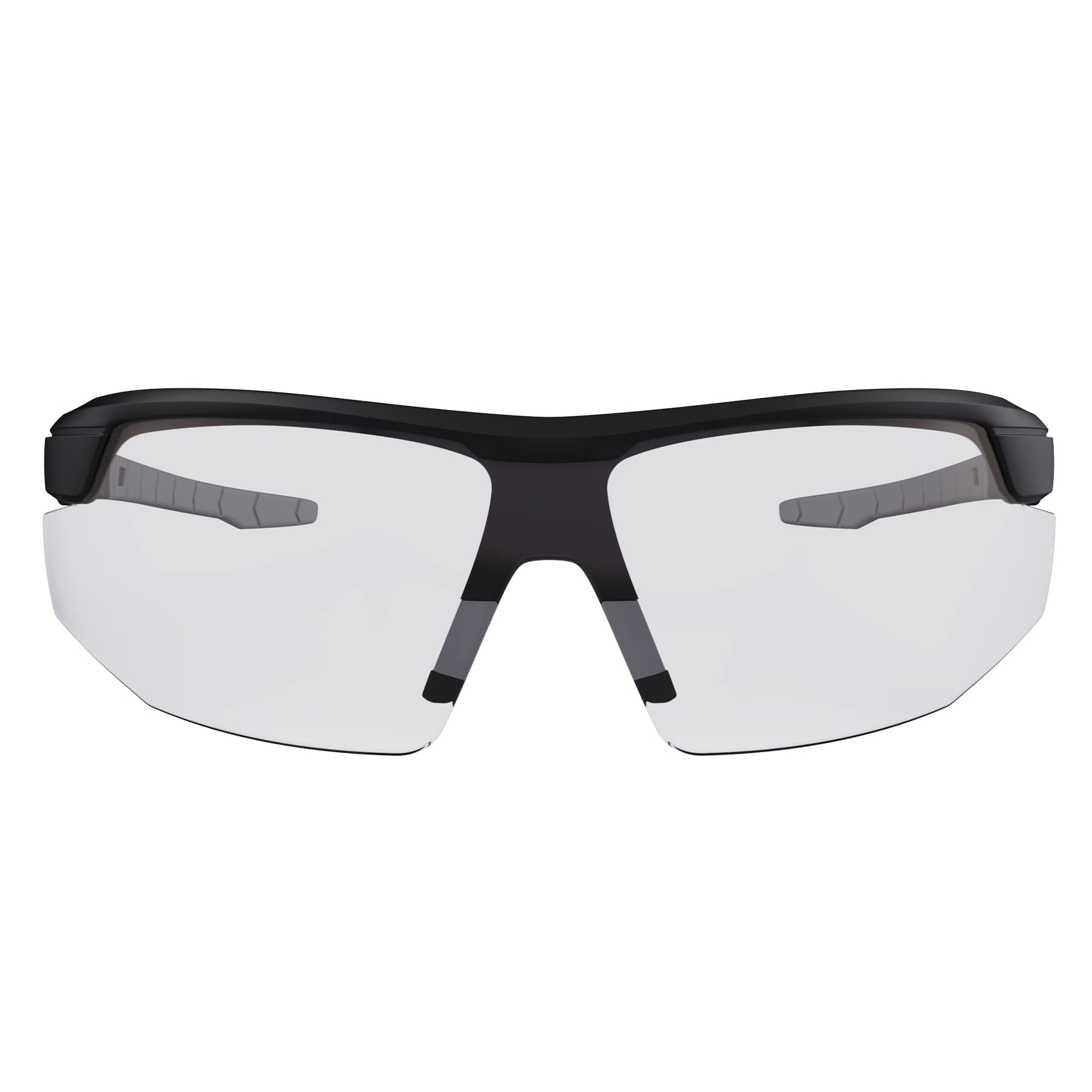 Ergodyne Skullerz SKOLL - Gafas de seguridad con marco negro mate, lente transparente antivaho, lente transparente antivaho, marco negro