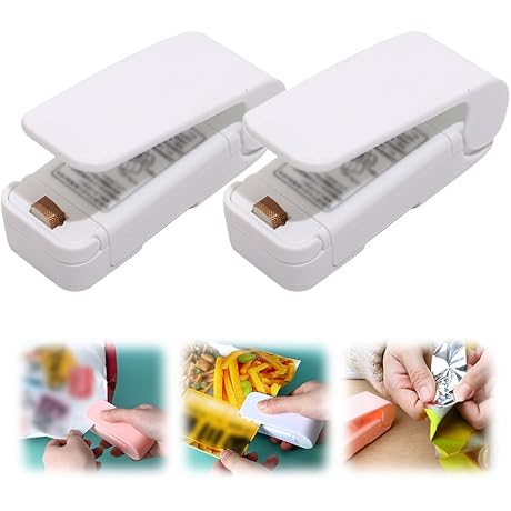 2023 Upgraded 2 Pack Seal Once Portable Mini Bag Sealer