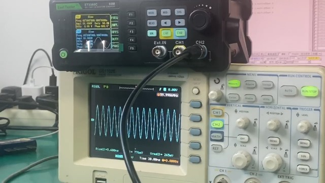 Image of DDS Function Generator Dual-Channel Function /Arbitrary Waveform Generator,Great Flexibility in Waveform and Modulation (Sweep, am, fm, fsk).60Hz,ET3360C,Gray