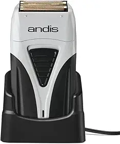 Andis Máquina Profissional Shaver Plus Bivolt Original - Lâmina de Titânio, Recarregável, Preto, Metálico, Sleek e Moderno, Unissex, Homens