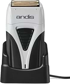 Andis Máquina Profissional Shaver Plus Bivolt Original - Lâmina de Titânio, Recarregável, Preto, Metálico, Sleek e Moderno, Unissex, Homens