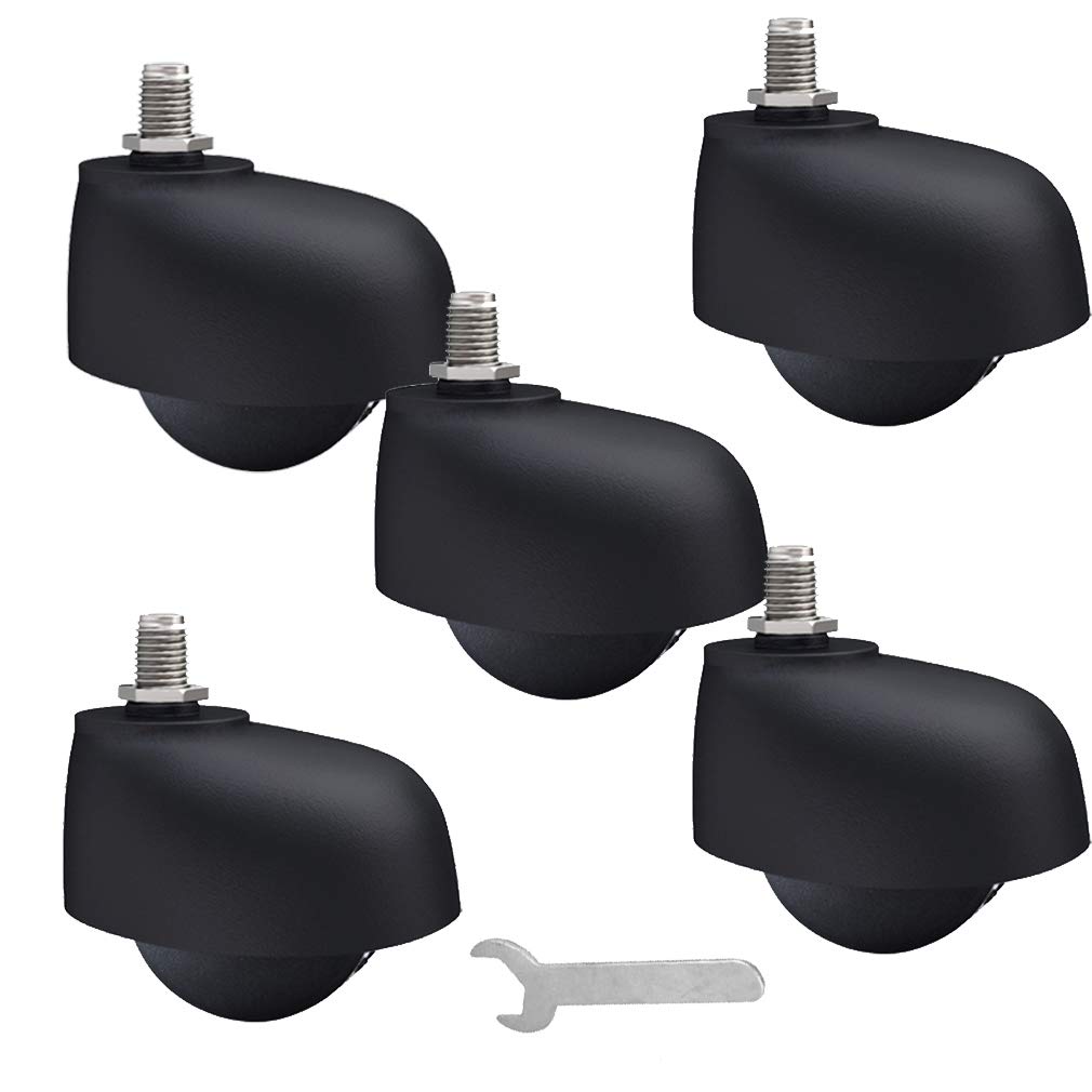 Roulettes de Chaise de Bureau Pivotantes M10 Doubles Roulettes 5cm 100kg