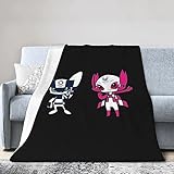 東京オリンピック オシャレ 毛布 ブランケット 大判 タオルケット厚手 オールシーズン快適 エアコン対策 マイクロファイバー 軽量 抗菌防臭 防ダニ加工,車用,オフィス用 膝掛け 洗える 携帯用 150×200cm