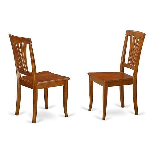 AVC-SBR-W Avon Dining Room Chairs - Slat Back Wooden Seat